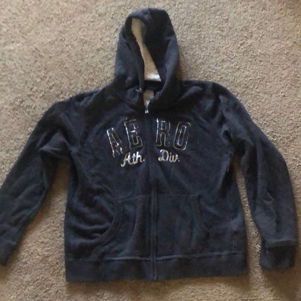 Aero sweatshirt with Sherpa hood